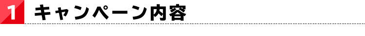 １、キャンペーン内容